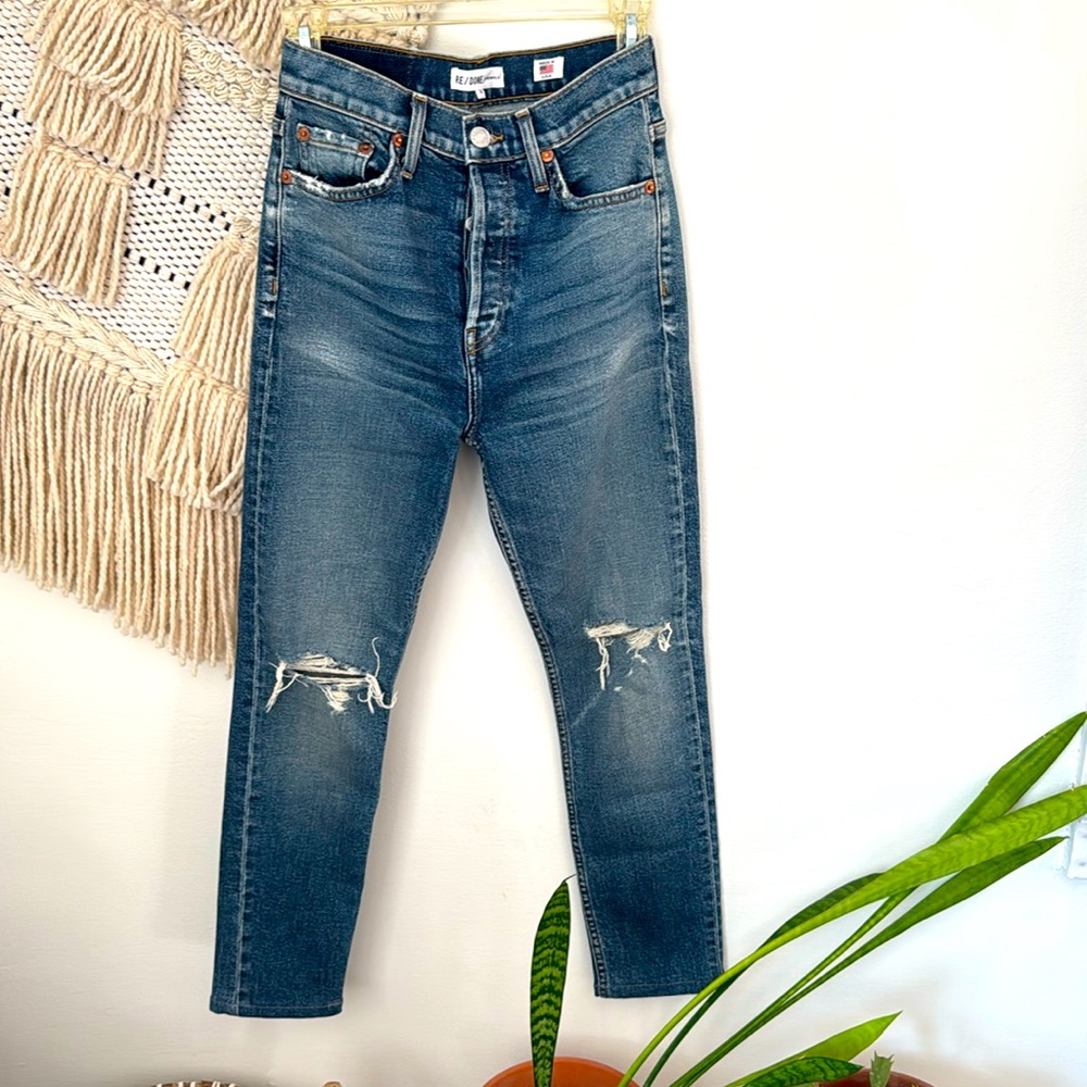 RE/DONE Distressed High Rise Jeans
